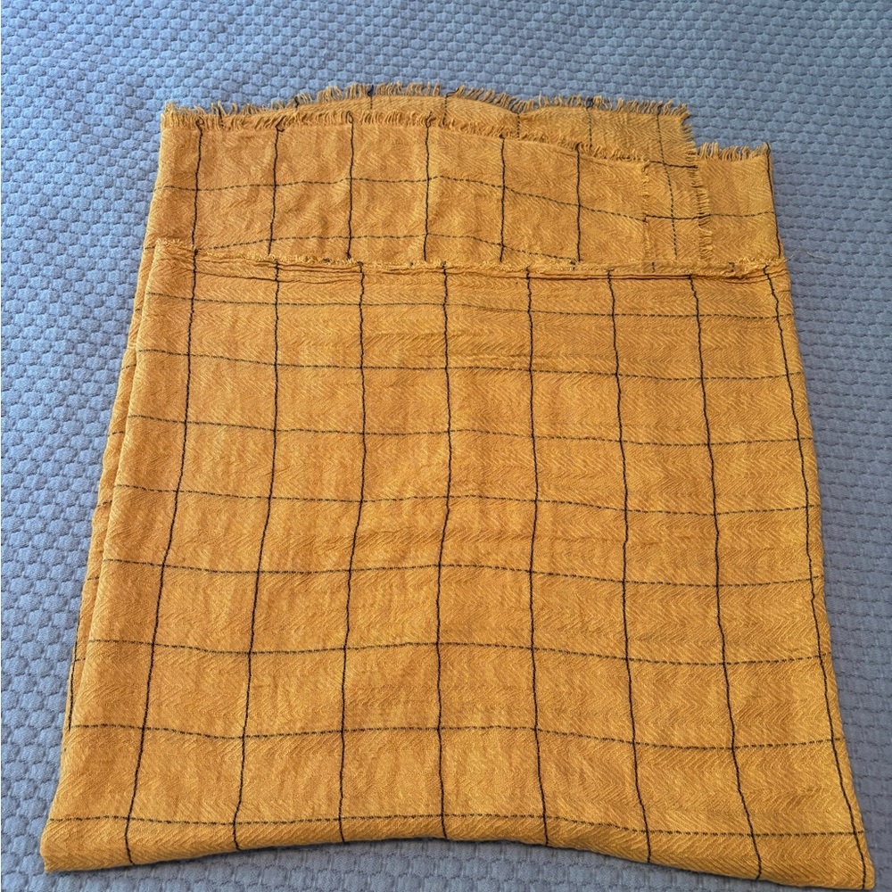Yellow Checkered Scarf